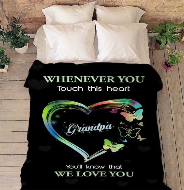 Customized Grandparents Blanket, Fleece Blanket Gift For Birthday Gift - Image 3