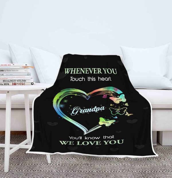 Customized Grandparents Blanket, Fleece Blanket Gift For Birthday Gift - Image 6