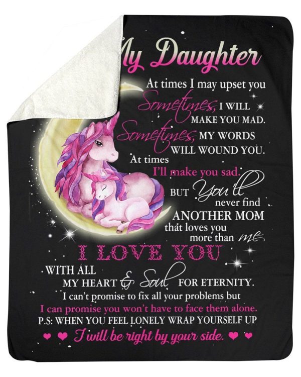 To My Daughter I Love You With All My Heart Fleece Blanket