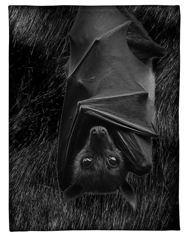 A Black Bat Is Looking At You Special Custom Design Fleece Blanket