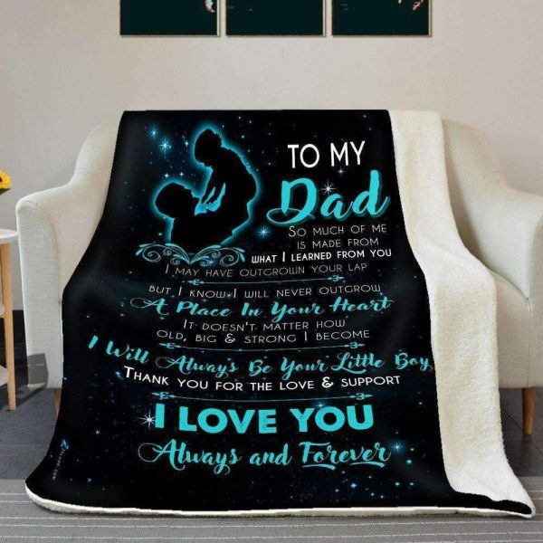 Gift For Dad From Son Meaningful Message Blanket