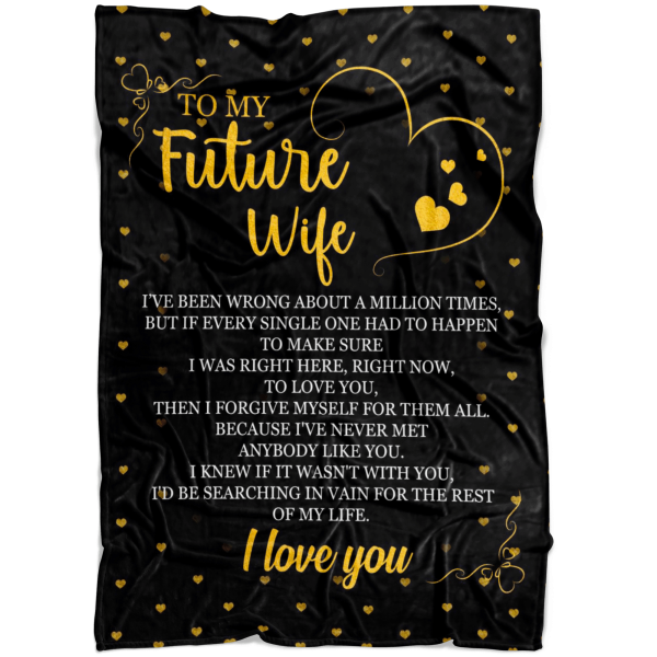 To My Future Wife Love At First Sight Fleece Blanket