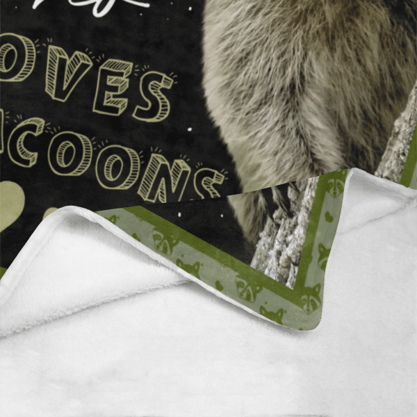 Just A Girl Who Loves Raccoons Fleece Blanket - Image 5