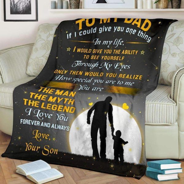 Special Present For Dad From Son Blanket You're The Man The Myth The L - Image 2