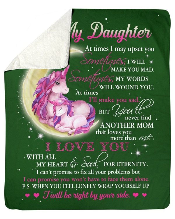 To My Daughter I Love You With All My Heart Fleece Blanket - Image 2