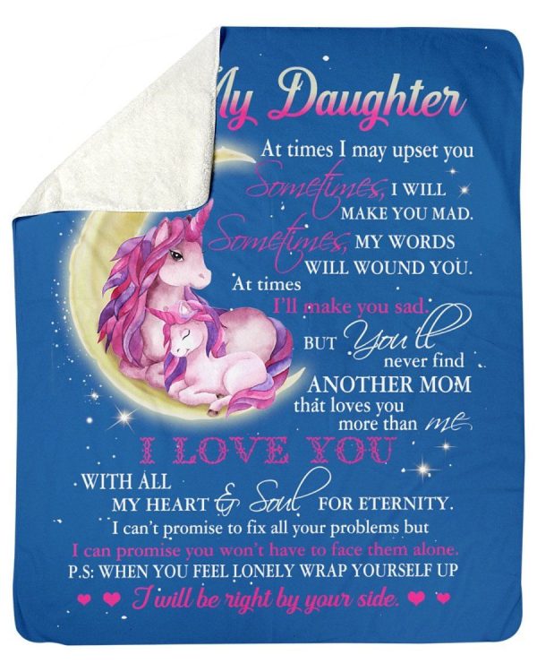 To My Daughter I Love You With All My Heart Fleece Blanket - Image 4