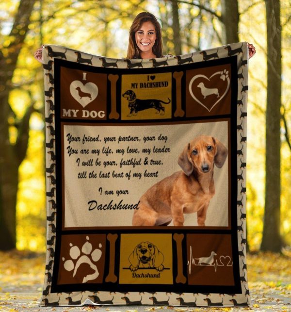 Your Friend Your Partner Your Dog You Are My Life Dachshund Soft Fleec - Image 2