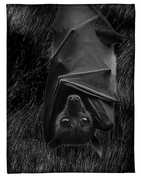 A Black Bat Is Looking At You Special Custom Design Fleece Blanket - Image 2