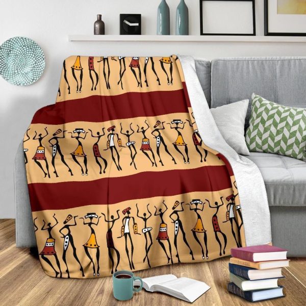 Dancing African People Fleece Blanket - Image 3