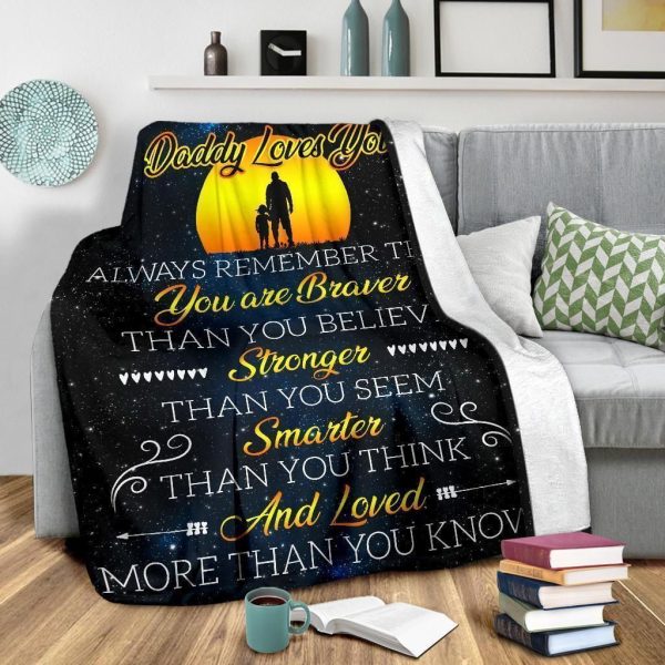 To My Daughter Love More Than You Know Fleece Blanket - Image 3