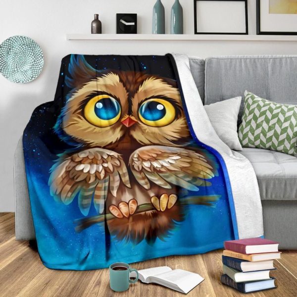 Cute Owl 3d Printed Fleece Blanket Gift For Owl Lover - Image 3