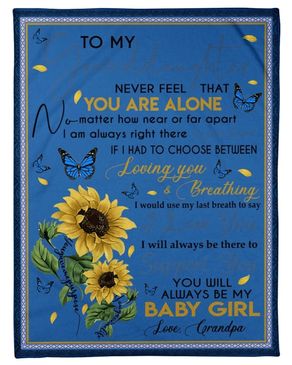 You Are My Sunshine Lovely Message Gifts For Granddaughter Fleece Blan - Image 3