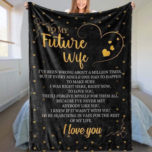 To My Future Wife Love At First Sight Fleece Blanket - Image 2