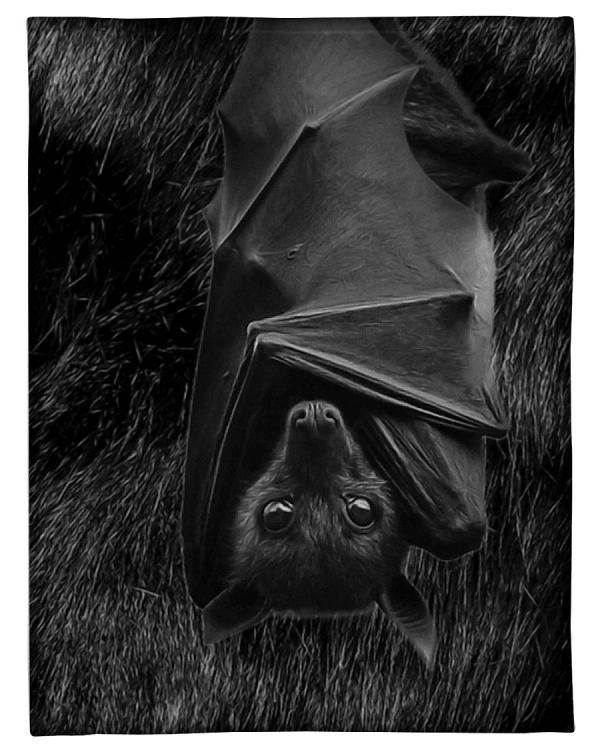 A Black Bat Is Looking At You Special Custom Design Fleece Blanket - Image 4