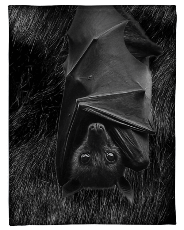 A Black Bat Is Looking At You Special Custom Design Fleece Blanket - Image 3