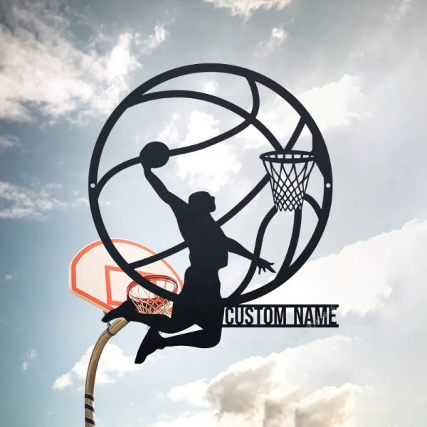 Custom Male Basketball Metal Sign With Led Lights, Personalized Basket - Image 3