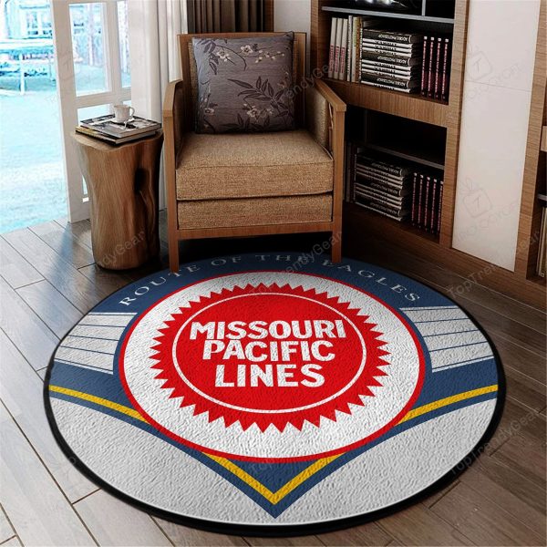 Missouri Pacific Railroad Round Mat Round Floor Mat Room Rugs Carpet Outdoor Rug Washable Rugs - Image 2