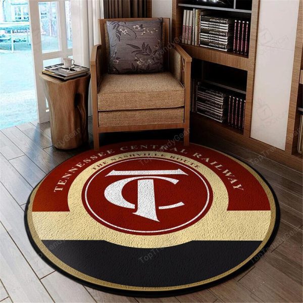 Tennessee Round Mat Tennessee Central Railroad Round Floor Mat Room Rugs Carpet Outdoor Rug Washable Rugs - Image 2