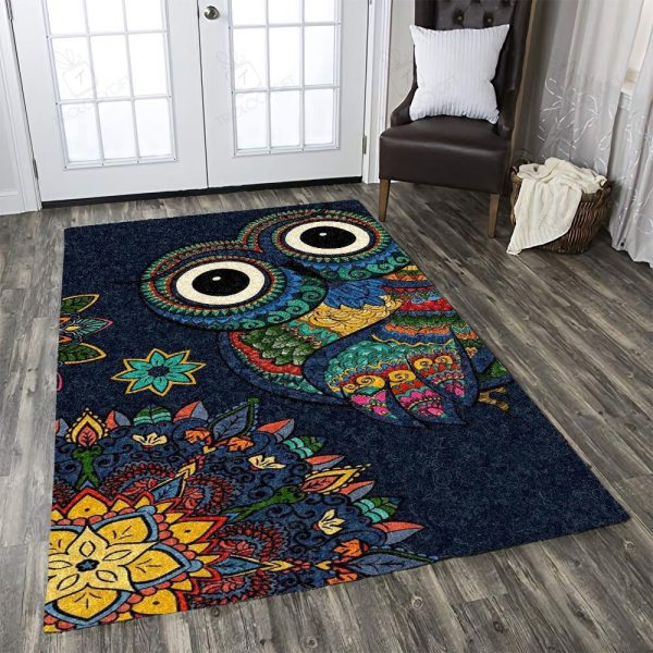 Colorful Owl Area Rugs For Living Room Rectangle Rug Bedroom Rugs Carpet Flooring Gift RS137434|Rosabella Print