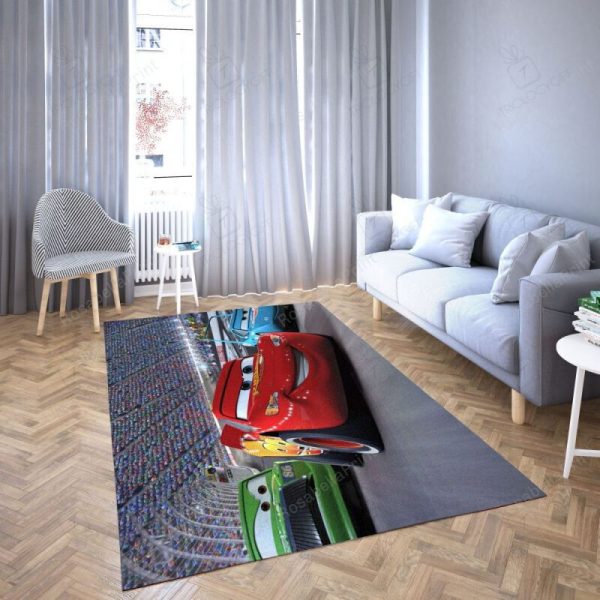 Lightning Mcqeen In Disney?S Cartoon Car 25 Rectangle Rug Decor Area Rugs For Living Room Bedroom Kitchen Rugs Home Carpet Flooring Rs017678 Print